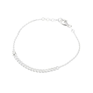 Sterling Silver Hugs and Kisses 7-inch Bracelet - Free Shipping On ...