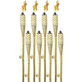 Matney Torches - Includes Metal Oil Canisters with Covers to Extinguish flame (8 Pack)