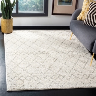 Safavieh Berber Shag Cream/ Light Grey Rug - 9' x 12'