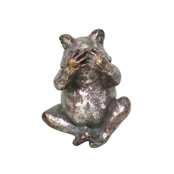 Trekking Frog Statue With Solar Lantern