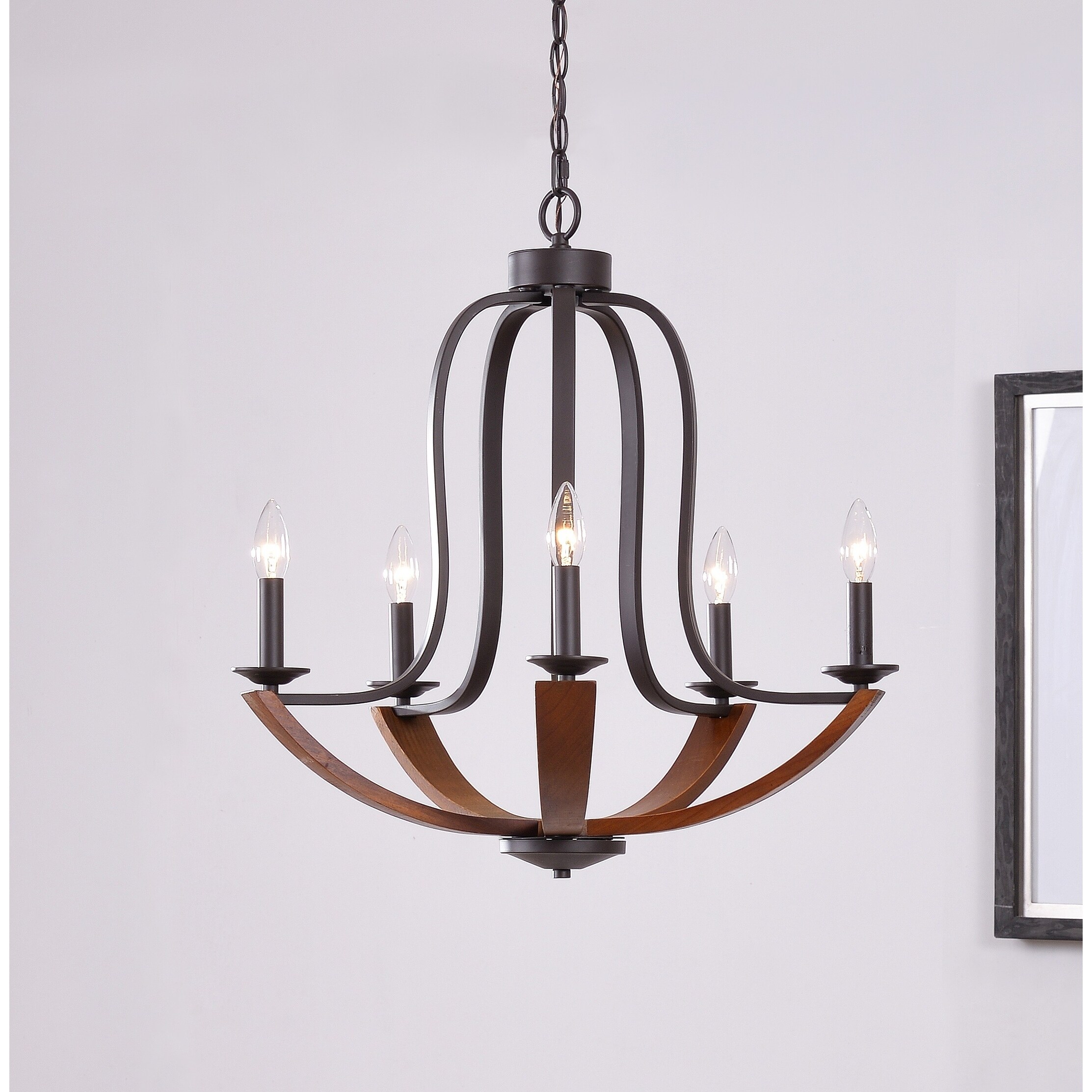 Rocky 5 Light Chandelier - Chandeliers For Bedrooms by Overstock.com