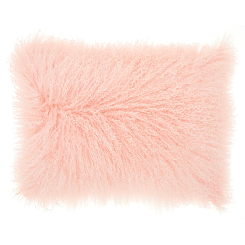 furry pink pillow