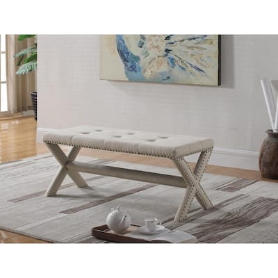 Best Master Furniture 622 Upholstered Contemporary Accent Bench