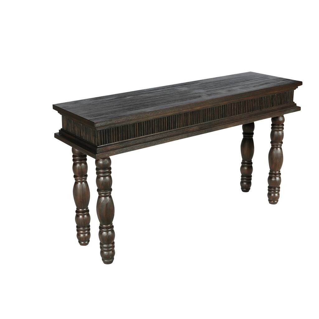 Sand Dark Brown Wood Console Table