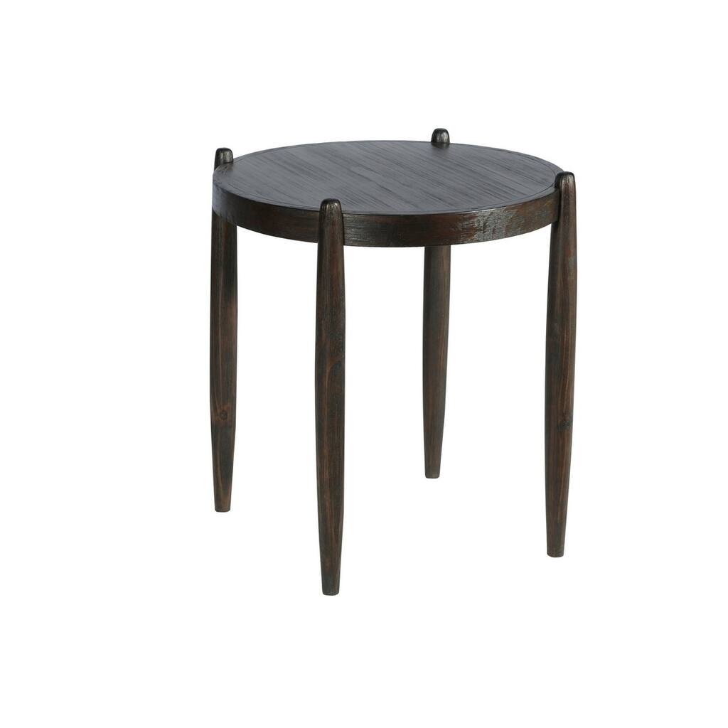 Sand Dark Brown Wood Side Table