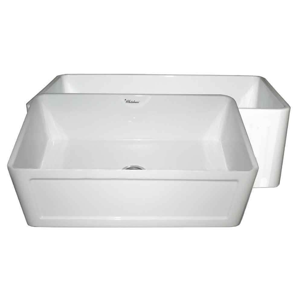 Whitehaus Collection 30 Reversible Single Bowl Fireclay Sink Set with