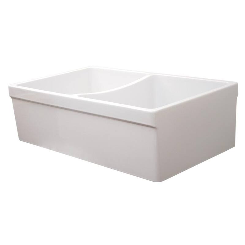 Whitehaus Collection Fireclay Quatro Alcove Sink