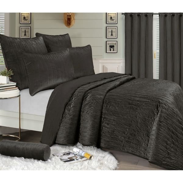 Shop Brielle Home Velvet Quilt Set Overstock 18735553