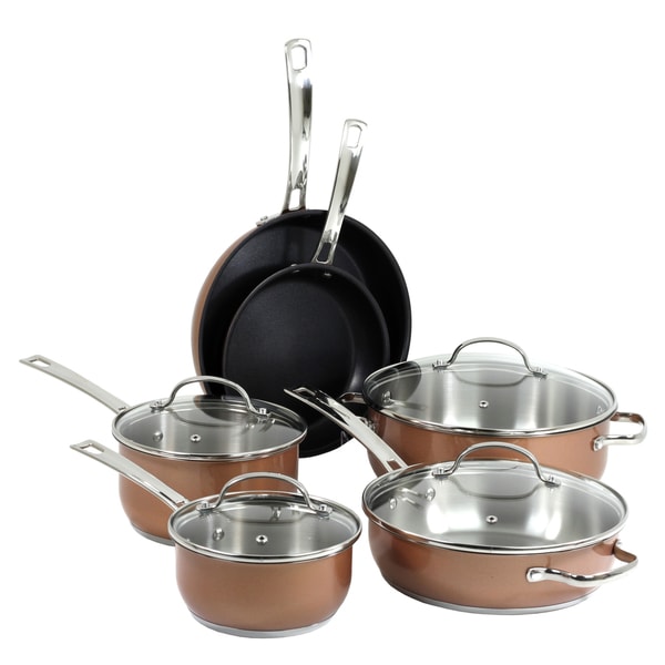 Shop Oneida 10pc Stainless Steel Cookware Set w/ Copper