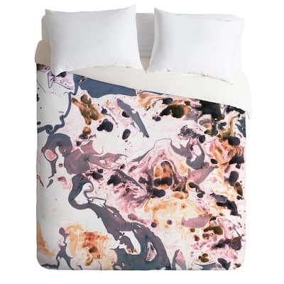 Amy Sia Marbled Terrain Rose Pink Duvet Cover Set