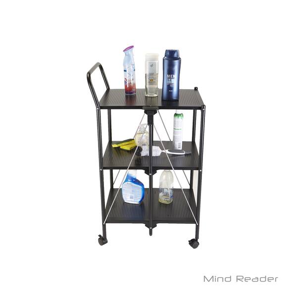 Mind Reader 3 Tier Metal Shelf Foldable Cart, Black Bed Bath & Beyond