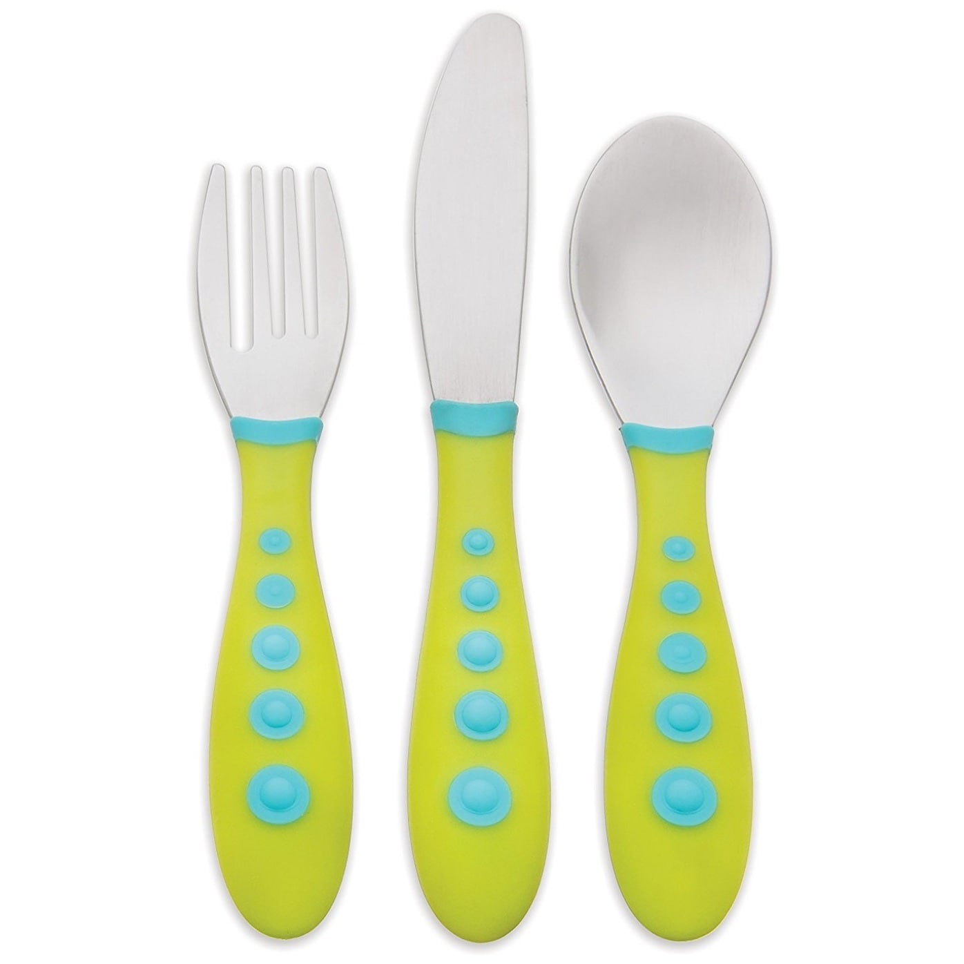 Gerber Stainless Steel Tip Kiddy Cutlery 6-Piece Set Pink//Green by NUK