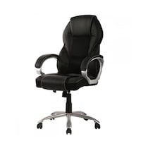 homcom pu leather mid back executive office chair black free