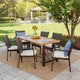 preview thumbnail 1 of 4, Laguna Outdoor 7-Piece Wicker Dining Set by Christopher Knight Home