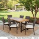 preview thumbnail 2 of 4, Laguna Outdoor 7-Piece Wicker Dining Set by Christopher Knight Home