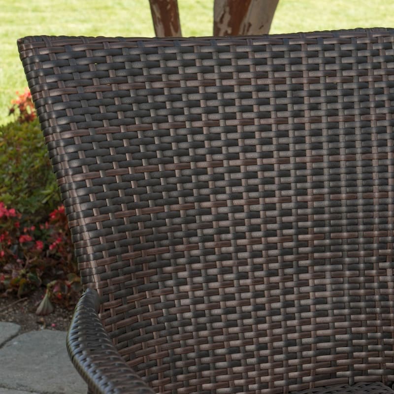 Salons Outdoor 6-pc. Wicker Wood Dining Set by Christopher Knight Home