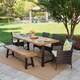 preview thumbnail 1 of 3, Jennys Outdoor 6-piece Wood Dining Set by Christopher Knight Home