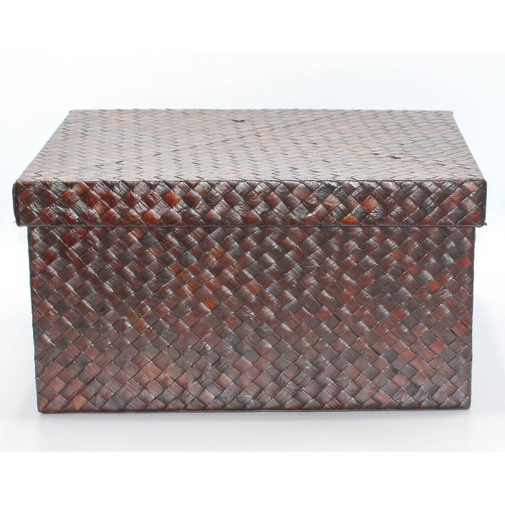 Plain Pandan Storage Box - Large Rectangular Box