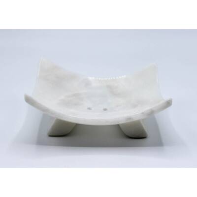 Rectangular marble soap dish