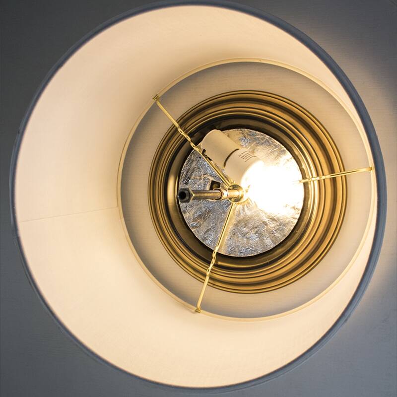 14 Moderne Flush Mount Converter Kit Island Paridise Blue Drum Lampshade 14x14x7
