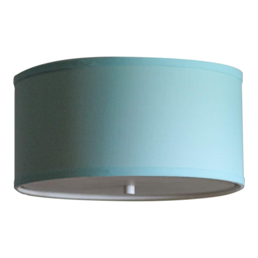 14 Moderne Flush Mount Converter Kit Island Paridise Blue Drum Lampshade 14x14x7