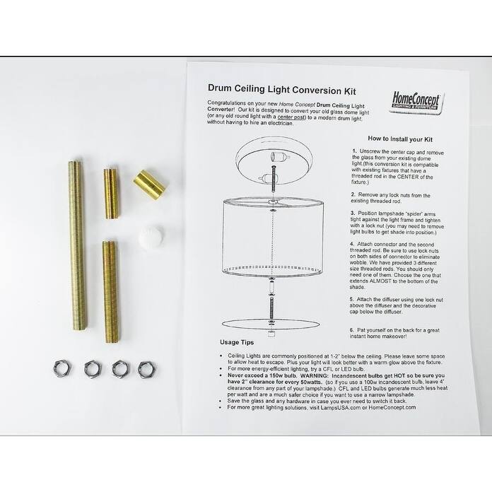 18 Moderne Flush Mount Converter Kit Textured Oatmeal Shallow Drum Lampshade 18x18x10