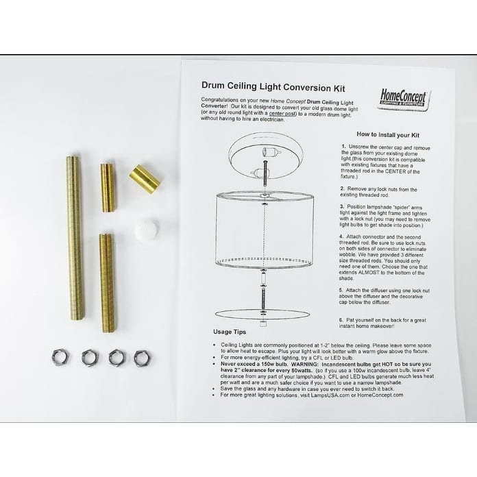 14 Moderne Flush Mount Converter Kit Textured Oatmeal Hardback Drum Lampshade 14x14x7