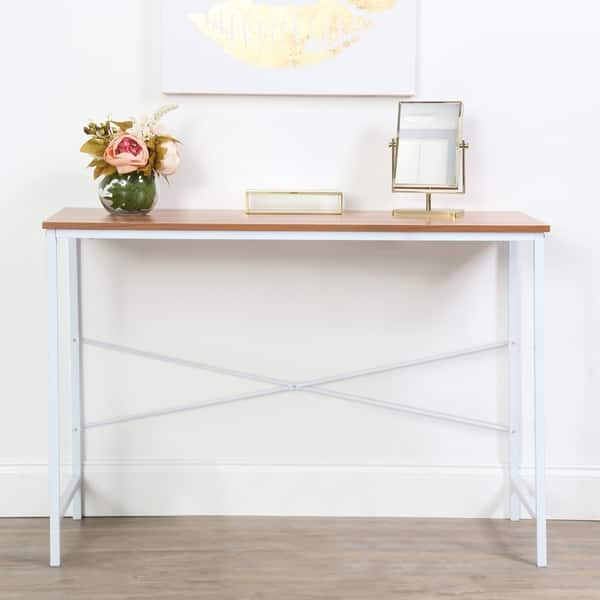 Shop Lucky Theory Industrial Style Office Desk White Maple