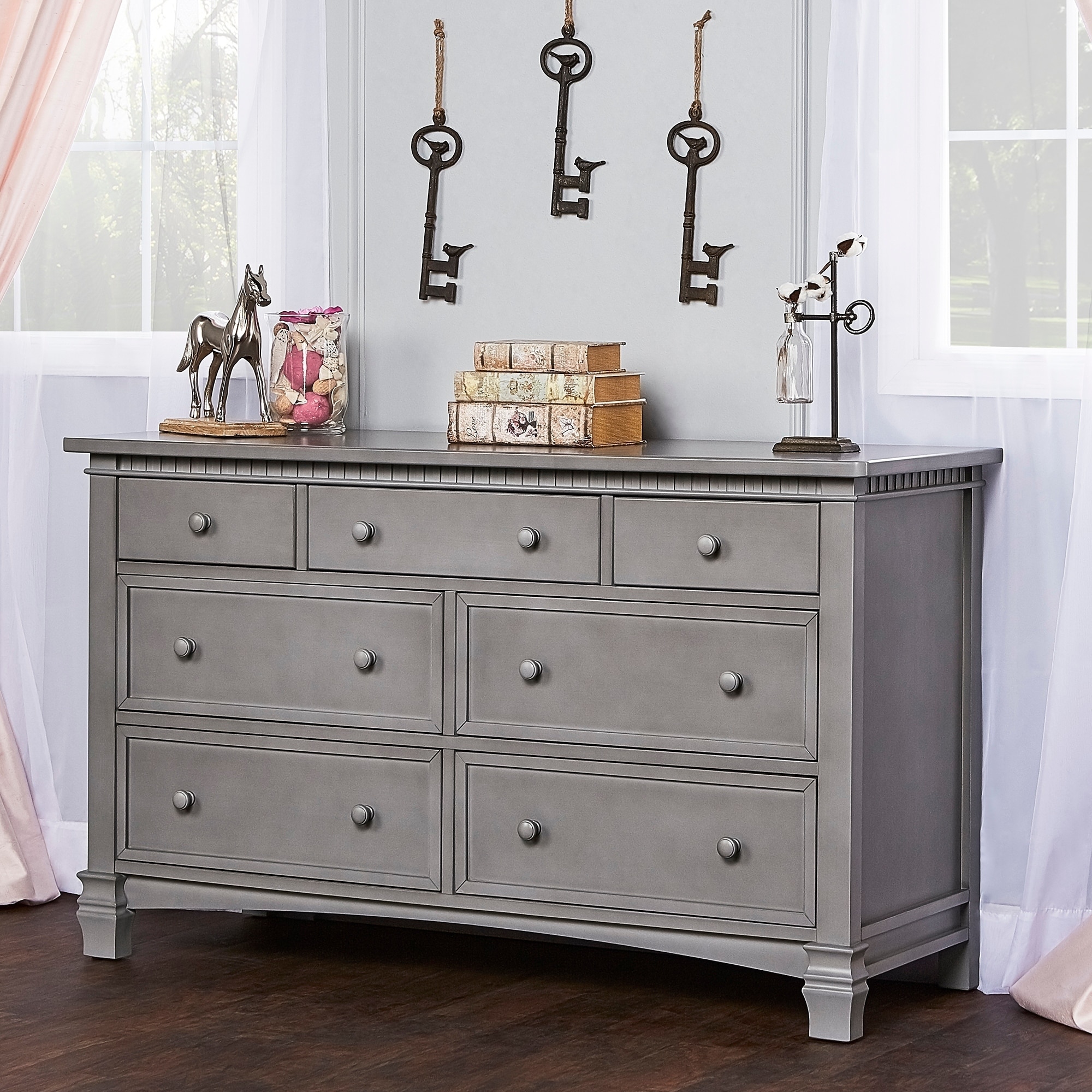 evolur storm grey dresser