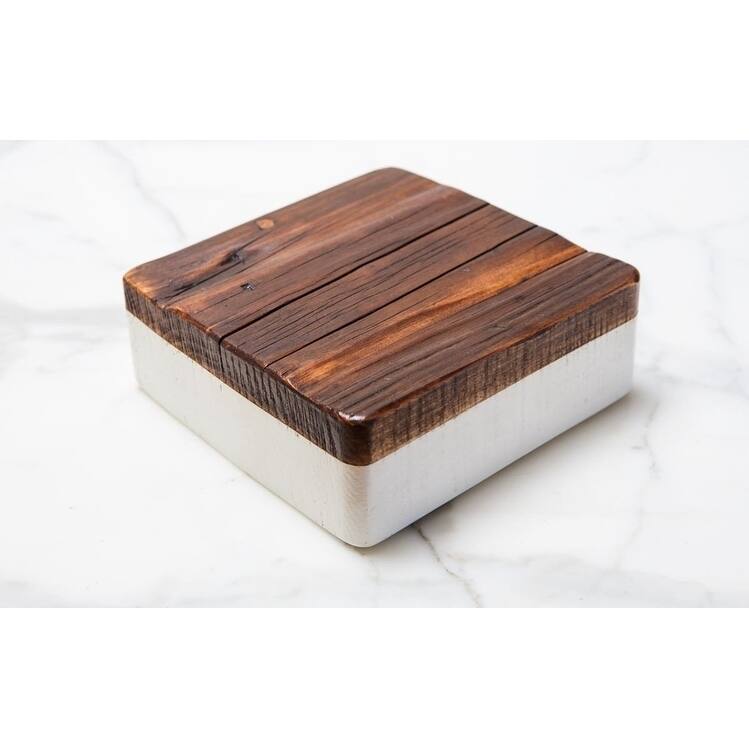 Small Square Mod Block, White