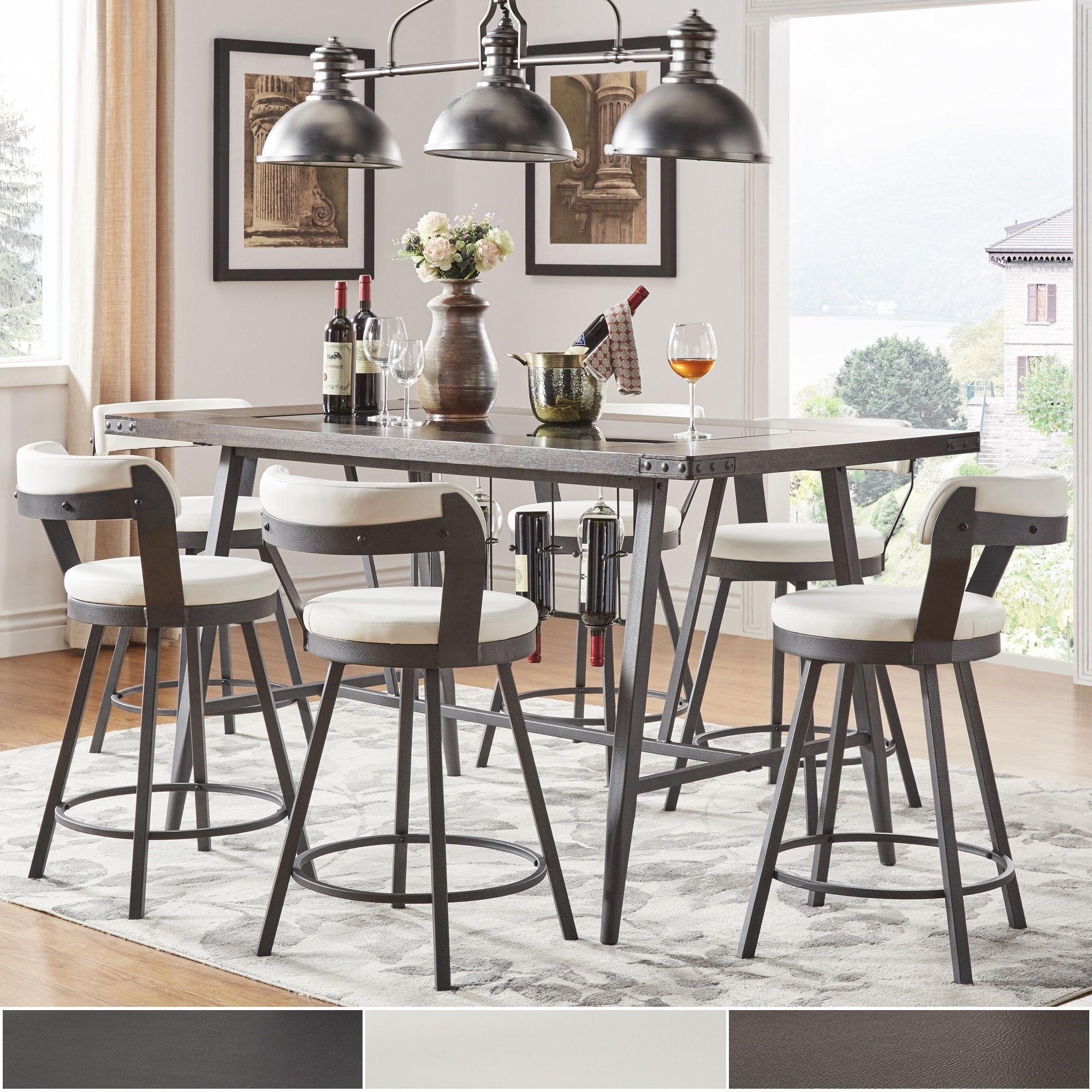 Shop Harley Counter Height Dining Set With Wine Rack By Inspire Q