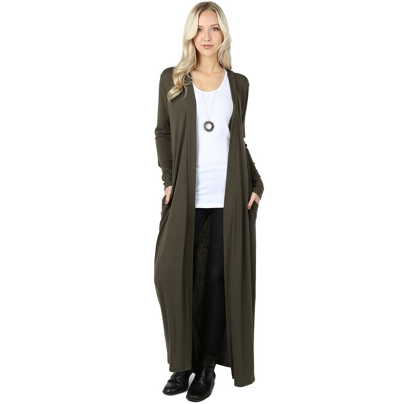 long maxi knitted cardigan