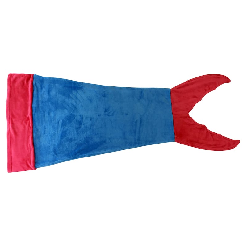 Soft Micromink Mermaid Tail Throw Blanket - Red