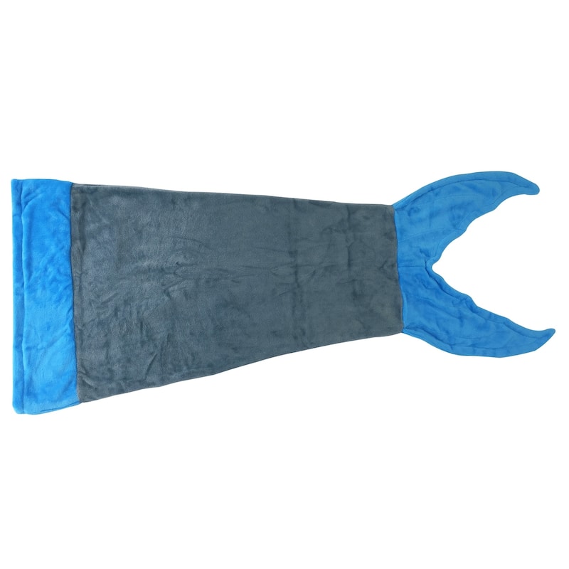 Soft Micromink Mermaid Tail Throw Blanket - Blue
