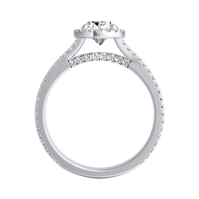 Auriya 18k Gold 9/10ctw Oval-cut Halo Diamond Engagement Ring (H-I, SI1-SI2)