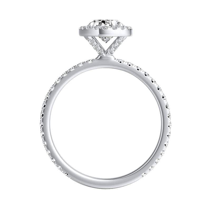 Auriya 18k Gold 1ctw Oval-cut Halo Diamond Engagement Ring (H-I, SI1-SI2)