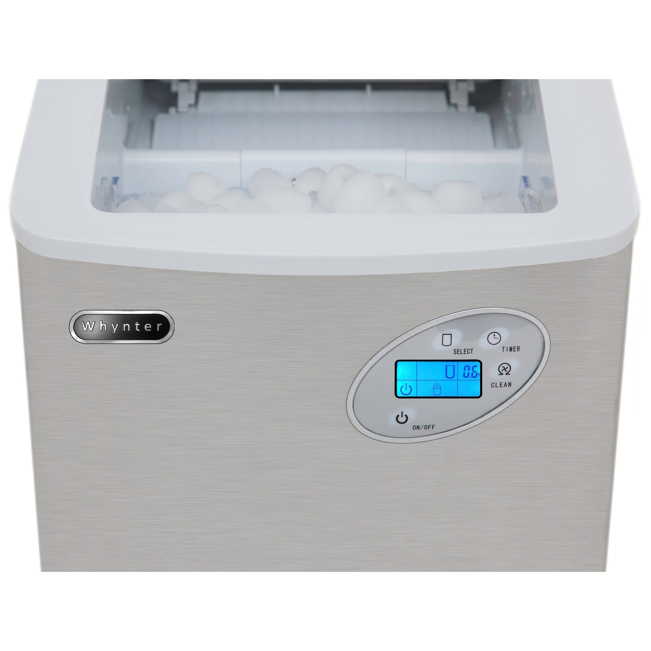 Whynter Portable Ice Maker with Water Connection (Stainless Steel, 49 Lb.)