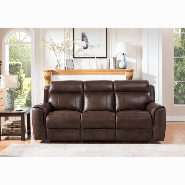 Shop Taft Brown Top Grain Leather Power Reclining Sofa Loveseat