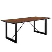 Furniture of America Mass Industrial Walnut 70-inch Dining Table