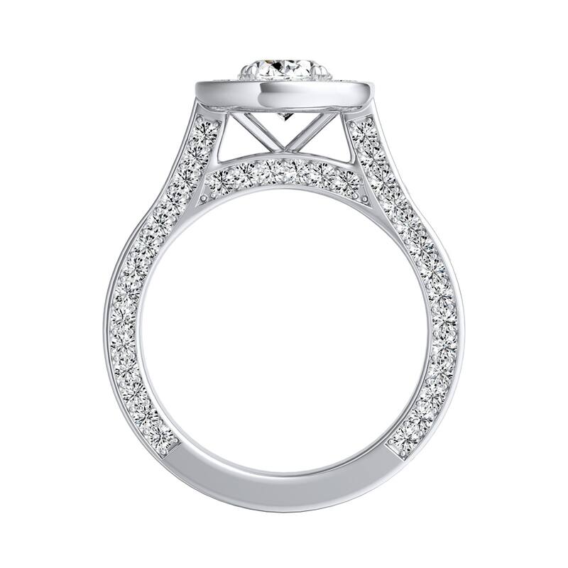 Oval-cut 2 1/4ctw Halo Diamond Engagement Ring by Auriya 18k Gold (H-I, SI1-SI2)