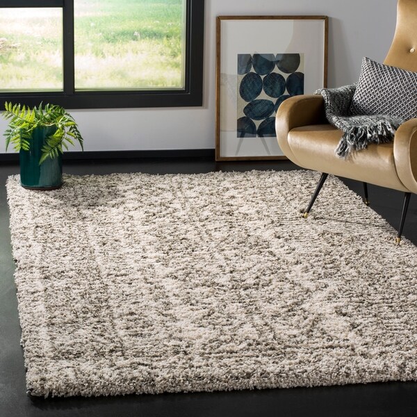 Shop Safavieh Hudson Shag Ivory/ Grey Rug - 9' X 12' - On Sale - Free ...