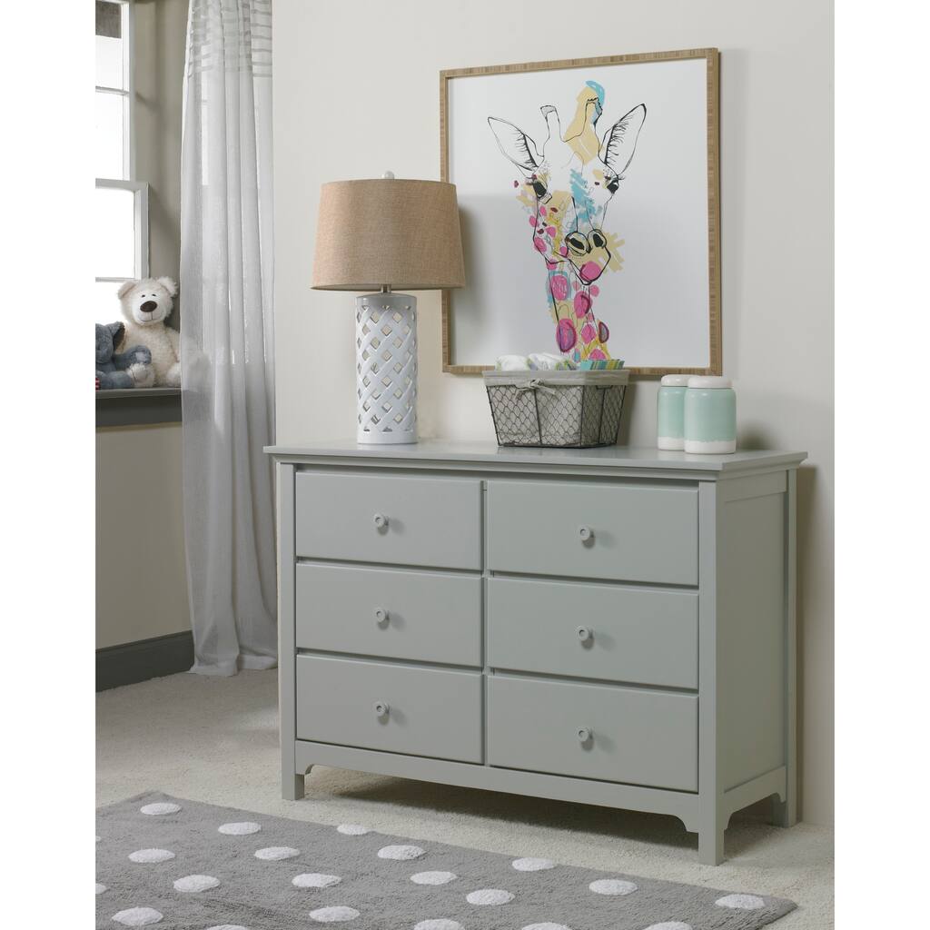Ti Amo 3000 Series RTA Double Dresser Misty Grey - Overstock - 18756298