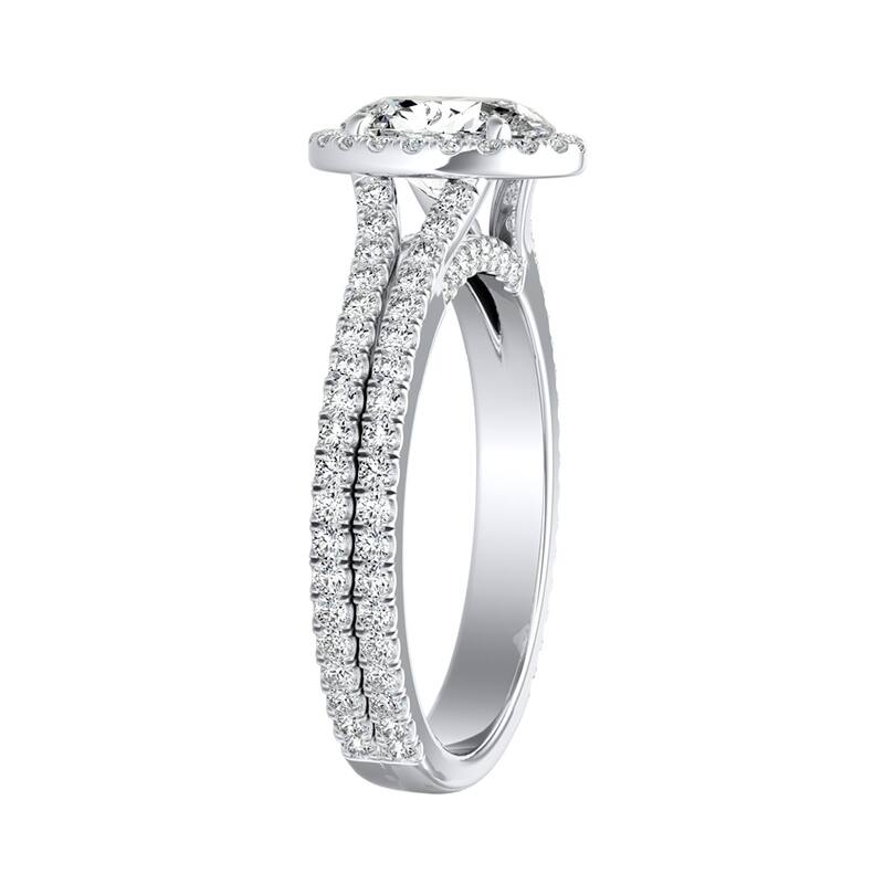 Auriya 18k Gold 1 1/10ctw Oval-cut Halo Diamond Engagement Ring (I-J, I1-I2)