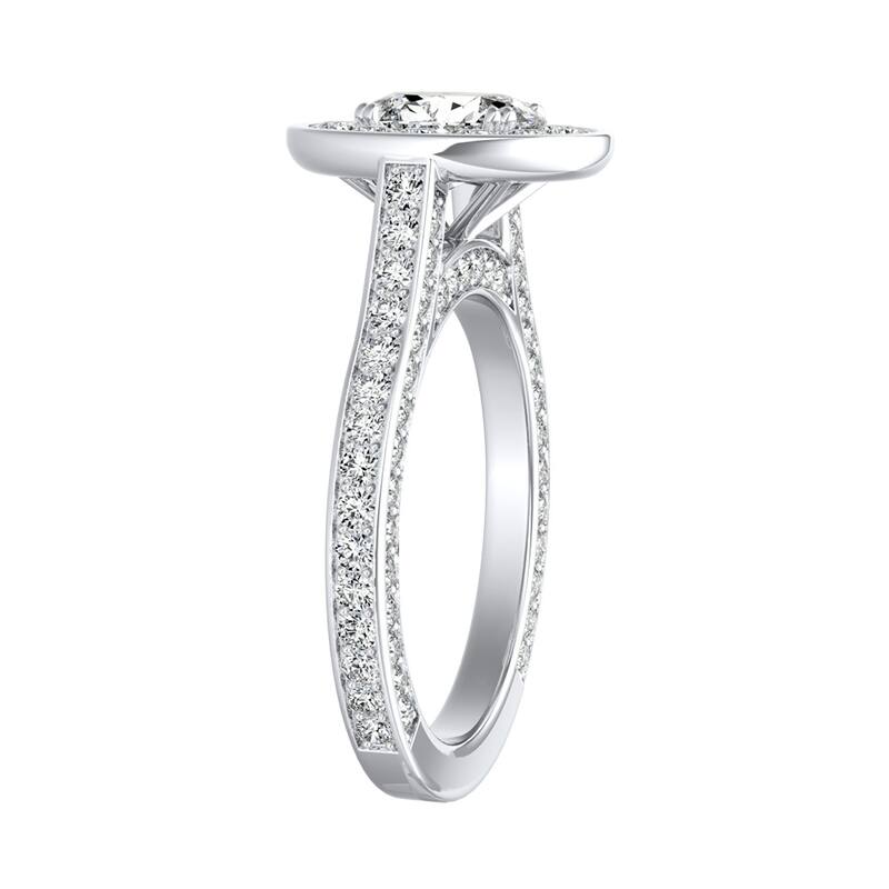 Oval-cut 2 1/4ctw Halo Diamond Engagement Ring by Auriya 18k Gold