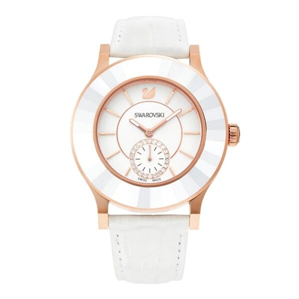 Swarovski White Leather Watch Flash Sales, UP TO 58% OFF | www 