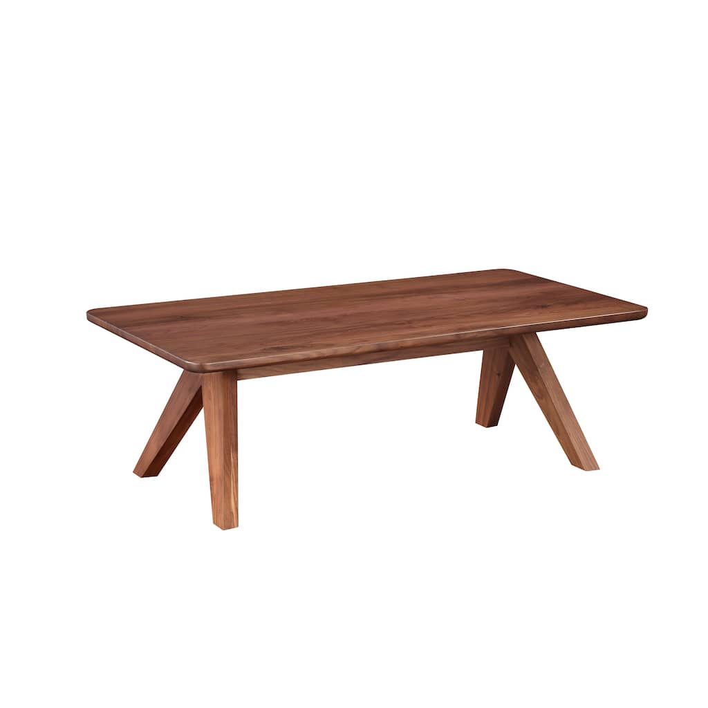 Aurelle Home Craftsman Solid American Walnut Coffee Table