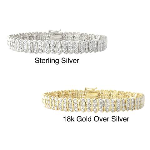 DB Designs Sterling Silver 1/8ct TW Diamond Bracelet
