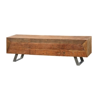 Aurelle Home Clara Reclaimed Wood Rustic Coffee Table - 20