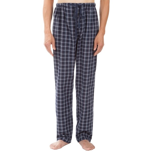 Leisureland Men's Navy Plaid Pajama Pants On Sale Overstock 18768173
