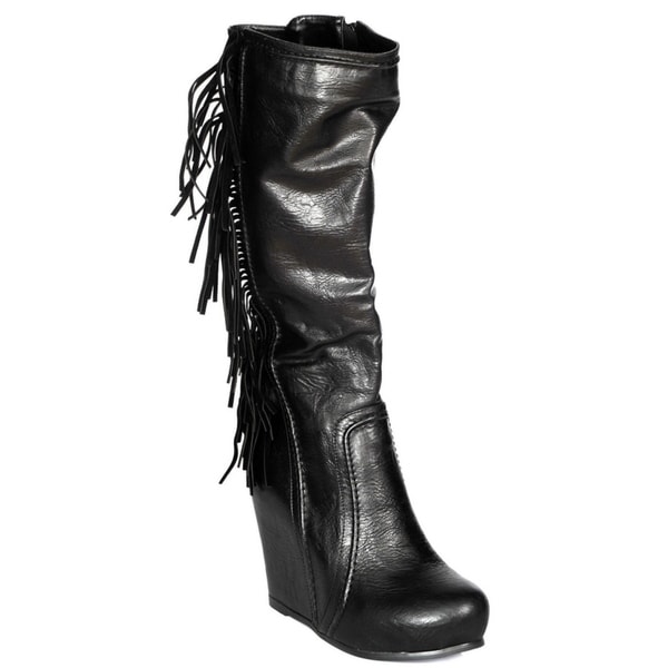 womens hidden wedge boots